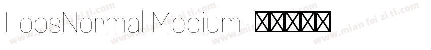 LoosNormal Medium字体转换